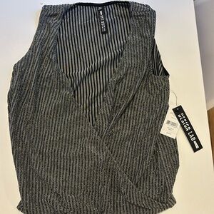 NEW Design Lab Gray Top with Sparkle
